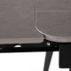 Rozkládací jídelní stůl HT-405M GREY, keramická deska šedý mramor/černý kov