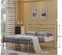 Kovová postel DORADO, 180x200, s roštem, stříbrná