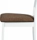 Dřevěná jídelní židle BC-2603 WT, potah hnědý/bílá