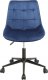 Pracovní židle, modrá sametová látka, výškově nastav., černý kovový kříž KA-J401 BLUE4
