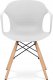 Plastová jídelní židle ALBINA WT, bílá/natural