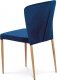 Designová jídelní židle CT-614 BLUE4, modrá sametová látka/kov