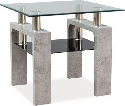 LISA "D" (LISADTBT) konferenční stolek beton 60x60x55 (S) (K150-Z)