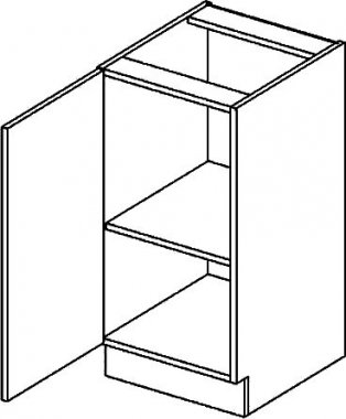 Spodní kuchyňská skříňka PREMIUM D40L, 1-dveřová, hruška