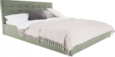 Čalouněná postel ELSIE 160x200, s úložným prostorem, mentolová