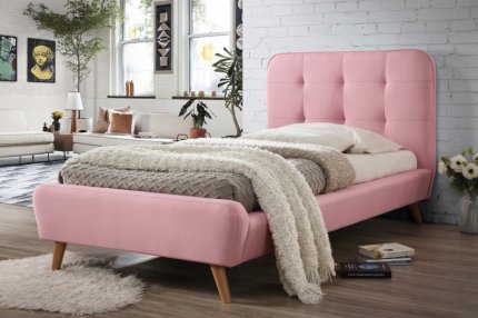 Čalouněná postel TIFFANY 90x200, růžová