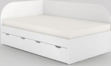 Dětská postel REA GARY 120x200 s úložným prostorem, levá, BÍLÁ
