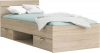 Dětská postel MICHIGAN 90x200 s úložným prostorem, dub sonoma