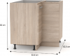 Kuchyňská rohová spodní skříňka NOVA PLUS NOPL-061-RS, dub sonoma