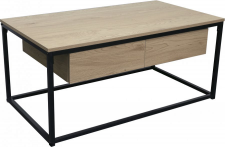 Konferenční stolek NAVARO TYP 1, dub/černý kov