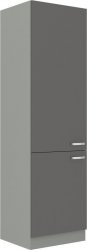 Kuchyňská skříň Garid 60 LO 210 2F šedý lesk/šedá