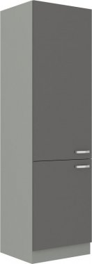 Kuchyňská skříň Garid 60 LO 210 2F šedý lesk/šedá