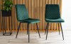 Jídelní židle ILJA VELVET zelená/černý kov