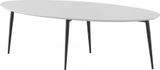 Konferenční stolek, bílá/černá, SANAM