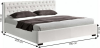 Čalouněná postel DORLEN 2 NEW 180x200, s úložným prostorem, bíla