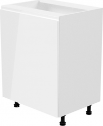 Spodní kuchyňská skříňka AURORA D601F, levá, bílá lesk
