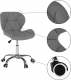 Designová kancelářská židle ARGUS, světle šedá/chrom