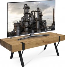 Televizní stolek AHG-262 OAK, divoký dub/černý kov