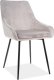 Designová jídelní židle ALBI velvet světle šedá/černá