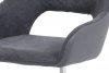 Jídelní židle HC-223 GREY2, šedá látka+ekokůže, kov chrom