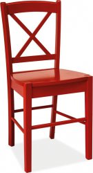 Dřevěná jídelní židle CD-56 červená