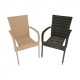 Zahradní stohovatelná židle, šedá, VIPANA