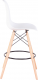 Barová židle CARBRY 2 NEW, buk/bílý plast (SET 6 ks)