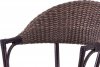 Zahradní židle, hnědý umělý ratan, kov, hnědočerný lak AZC-120 BR