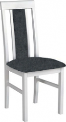 NIEL 2 - jídelní židle (NILO 2) - dřevo bílá / nová látka šedohnědá č.15B=Aston 6 (12X***) - kolekce "DRE" (K150-E)
