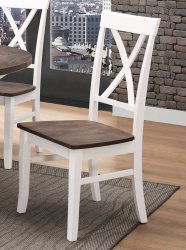 Dřevěná jídelní židle ALICANTE bílá/wenge