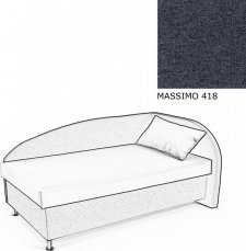 Čalouněná postel AVA NAVI, s úložným prostorem, 120x200, pravá, MASSIMO 418