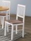 Dřevěná jídelní židle SPLIT bílá/hnědá