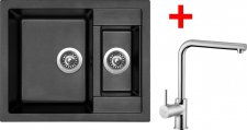 Sinks CRYSTAL 615.1 Metalblack+ELKA - CR615174ELCL