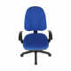 Kancelářská židle, modrá látka, DEVRI