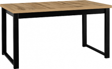 ALBATROS 3 (ALBA 3) jídelní stůl rozkládací - lamino dub wotan deska/ nohy černá - kolekce "DRE" (K150-Z)