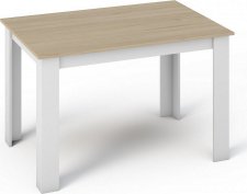 Jídelní stůl MANGA 120x80, dub sonoma/bílá