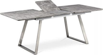 Rozkládací jídelní stůl HT-804 BET, beton/nerez