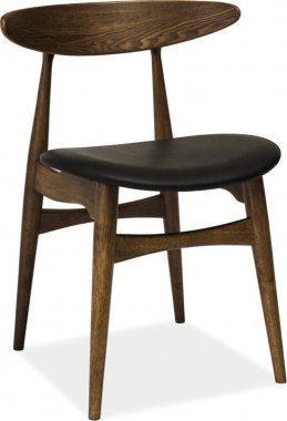 Jídelní čalouněná židle FICO ořech/černá