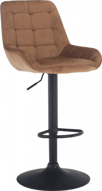 Barová židle CHIRO, hnědá Velvet/černý kov