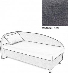 Čalouněná postel AVA NAVI, s úložným prostorem, 90x200, levá, MONOLITH 97