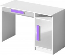Dětský psací stůl GULLIWER 9 bílá lesk/fialová