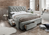 Čalouněná postel OREA 180x200, s úložným prostorem, šedohnědá