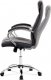 Kancelářská židle KA-N520 GREY, látka šedá+ekokůže černá, houpací mech, kovový kříž