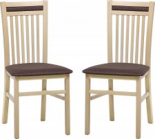Dřevěná jídelní židle VOLANO 131 dub sonoma, (2ks)