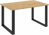 Jídelní stůl Indigo 90x138 dub artisan/černý kov