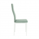 Jídelní židle COLETA NOVA zelená látka/bílý kov