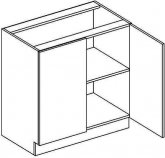 Spodní kuchyňská skříňka NORA de LUX D80, 2-dveřová, hruška