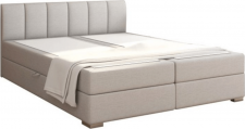 Čalouněná postel RIANA KOMFORT 160x200, s úložným prostorem, světle šedá