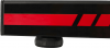 Herní PC stůl MACKENZIE 140 s RGB LED osvětlením, černá/červená
