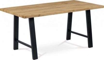 Jídelní stůl HT-715 OAK, dub divoký/černý kov